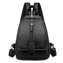 2023  Women Backpack High Quality Oil  Leather Backpack Chest Bag Fashion Travel - £141.59 GBP