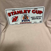 Vintage New Jersey Devils Logo 1995 Stanley Cup Champs Nhl Hockey Plate - $21.78