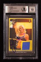 Charlotte Flair Signed 2015 Topps WWE Road to WrestleMania Swatch Relics... - $197.99