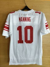 Eli Manning Rare Super 10 Super Bowl XLVI Reebok Jersey NFL Equipment White - £11.78 GBP