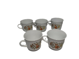 Vintage Corelle Corning Mugs, Coffee or Tea, Set Of 5, Indian Summer Design, - $10.66