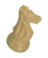 White Chess Knight Staunton Felt Bottom Plastic Replacement Piece Horse - $23.01 CAD