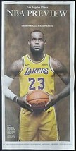 Lebron James Lakers 2018 Nba Preview Newspaper 1ST Game Undated Arena Issue Rare - £15.70 GBP