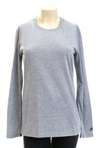 Adidas Climalite Heather Gray Ultimate 2.0 Long Sleeve Tee T-Shirt Women&#39;s NWT - £26.16 GBP