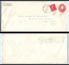 1903 US Cover - Ellsworth, Maine to Cambridge, Massachusetts, Uprated A18 - £2.33 GBP