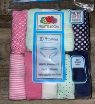 Fruit Of The Loom ~ Girls Tagless 10-Pair Underwear Hipsters Cotton ~ Si... - $13.21