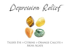 Depression Relief Crystals ~ Sadness Crystals, Courage, Optimism, Healing - £11.85 GBP