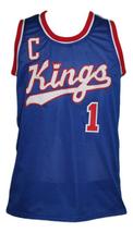 Nate Archibald Custom Cincinnati Royals Kings Basketball Jersey Blue Any Size image 4