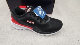 FILA CoolMax Memory Primeforce 6 Men&#39;s Size 9.5 Running Shoes Sneakers Black Red - £21.88 GBP