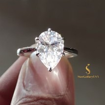 1.5 Carat Pear Cut E/F Color VS1 Clarity Lab Diamond CVD Solitaire Teard... - £1,124.09 GBP