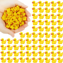 Ekisemio 200 Pieces Mini Resin Ducks Yellow Tiny Duckies for School Project Acce - £12.09 GBP