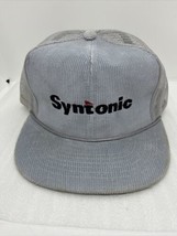 Yupoong Syntonic Gray Mesh Corduroy Snapback Hat Cap Embroidered - £9.95 GBP