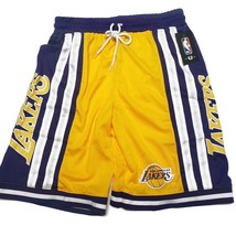 NBA Mens M Los Angeles Lakers UNK Athletic Basketball Shorts Purple Yellow - £21.88 GBP
