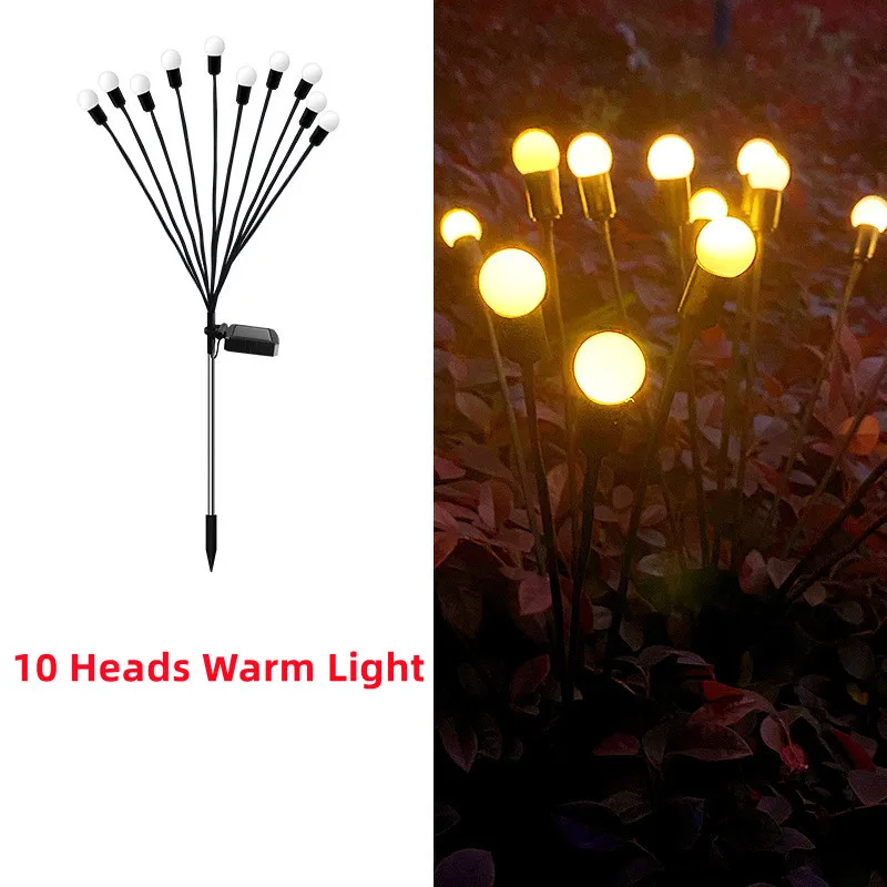 LED Light Outdoor Solar firefly lamp Waterproof Garden Home Camping Exterior Dec - £64.40 GBP