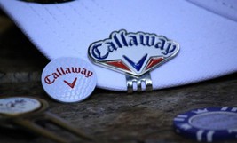 Callaway Red White &amp; Blue  Ball Marker &amp; Hat Clip / Fan Style / Japan 1 - $226.66 MXN