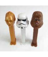 Lot of 3 Star Wars Pez Vintage Dispensers C3PO Chewbacca &amp; Storm Trooper... - £7.72 GBP