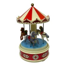 Vintage 1970&#39;s Yap&#39;s Carousel With Horses &quot;Carousel Waltz&quot;&#39; Music Carousel - £15.94 GBP