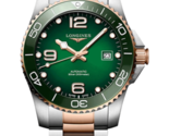 Longines Hydroconquest Two Tone Green Dial 41 MM Automatic Watch L37813087 - £1,238.57 GBP