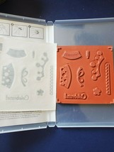 Stampin Up TOPSY-TURVY Celebration Stamp Set New Crown Candle Bow Flower Rubber - £6.20 GBP