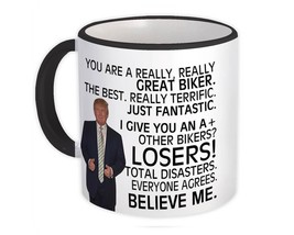 BIKER Funny Trump : Gift Mug Great BIKER Birthday Christmas Gift Jobs - £12.78 GBP