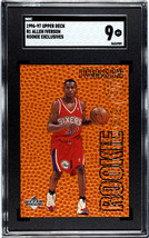 Allen Iverson 1996-97 Upper Deck Rookie Exclusives Rookie Card (RC) #R1 - SGC Gr - £39.92 GBP