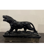VTG Ceramic Black Panther Jaguar Planter Vase MCM 1953 MidCentury 15.5&quot; ... - $67.82 CAD