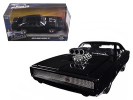 Dom&#39;s 1970 Dodge Charger R/T Black &quot;Fast &amp; Furious 7&quot; (2015) Movie 1/24 Diecast  - £34.91 GBP