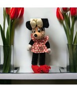 Vintage Minnie Mouse Plush Doll Stuffed Animal Classic Disney Applause W... - $17.81