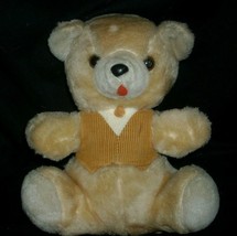 11&quot; VINTAGE SUPERIOR TOY &amp; NOVELTY BROWN TEDDY BEAR STUFFED ANIMAL PLUSH... - £22.51 GBP