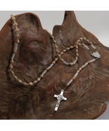 Vintage INRI Crucifix Catholic Jesus Christian Cross Pendant Rosary Neck... - $214.37 MXN