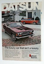 Vintage Magazine Print  Ad 1974 Datsun 610 Luxury Car Automobile  - $9.00