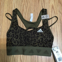 adidas X Aero  all over leopard print sport bra size XS Strapped Back Ar... - £16.07 GBP