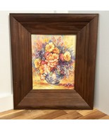 Maureen Tarazon OOAK Signed 1986 Garden Flowers Oil Painting 5x7 Canvas,... - $1,394.96 CAD