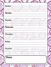 Magnetic Dry Erase Calendar - White Board Planner - Fractal 3/08 - £8.60 GBP