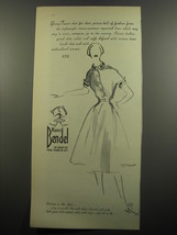 1951 Henri Bendel Dress Ad - Young-Timers elect for their private hall - £14.46 GBP
