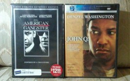American Gangster &amp; John Q DVD Denzel Washington Lot 2 DVDs - £7.97 GBP