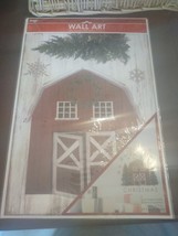 Vinyl Wall Art Decal - Merry Christmas Barn Trees Snowflakes 2 Sheets 11.5x17 - £9.95 GBP