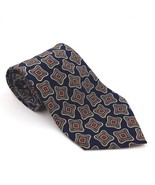 Vintage Bill Blass 100% Silk BlueBlack Geometric Tie - $14.69