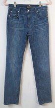 7 for all mankind &quot;Slimmy&quot; Girls 16 Jeans Blue Light Wash Zip Closure 5 Pockets - $24.18