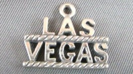 Vintage Sterling Silver Las Vegas Charm Pendant Gambling Sin City C ASIN O Winning - £6.29 GBP