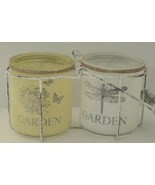 Glass Plant Pot Holders, Double with Metal Holder and Handle - $10.84 CAD