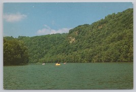 Hawks Nest State Park Ansted West Virginia Paddle Boats On New River Postcard - $6.90