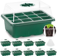 Portable Seed Starting Trays with Humidity Dome - 10 Pack for Gardening ... - $42.52