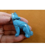 (Y-COY-ST-707) blue Howlite COYOTE wild dog gemstone carving stone FIGUR... - $24.32 CAD