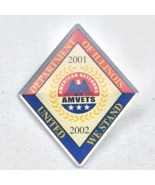 AMVETS Illinois Pin Gold Tone Enamel USA Veteran 2001-2002 United We Stand - £10.27 GBP