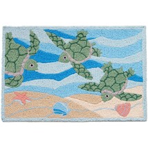 Green Turtles Swimming JB-PB002 Jellybean Rug 20 x 30 Machine Washable - $856.71 MXN
