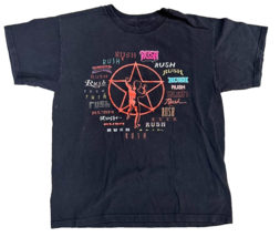 RUSH logo evolution men&#39;s black crew neck short sleeve tee-shirt size M - $281.15 MXN