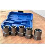 5pcs 1/2&quot; Dr. SAE MM Jumbo Twist Socket Set Remove Extract Broken Bolt N... - $32.71