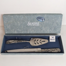Seagull Pewter Cake Knife And Spatula Engraved Daine &amp; Rick Nov 5 1994 On Knife - £15.81 GBP