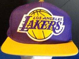 LA Lakers Hat Purple Gold Snapback Mitchell &amp; Ness Los Angeles Cap NBA - £19.41 GBP